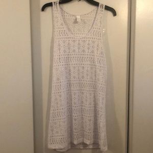 Women's Freshwater Sheer Crochet Swim Cover-Up Dress